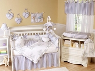Darling Gray-Blue Striped Nursery