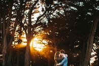 While the sun sets