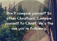 Don't compare yourself