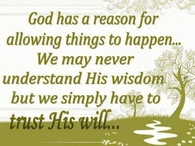God has a reason