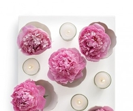 Floating flowers platter