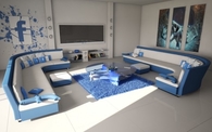 Facebook themed living room