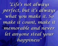 life is not always perfect