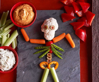 Veggie Skeleton with Double Dip