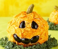 Jack o lantern cheese ball