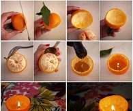 DIY Orange Peel Candle