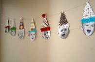 Baby face garland