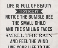 Life is full of beauty