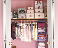 Little girl's closet