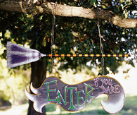 Witchy welcome sign