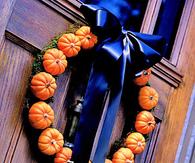 Mini pumpkin wreath