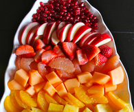 Rainbow fruit plate