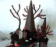 Halloween Tower House Cake