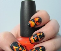 Halloween lantern nails