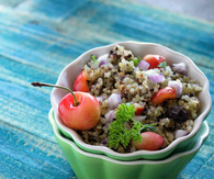 Toasted quinoa salad. Fat free
