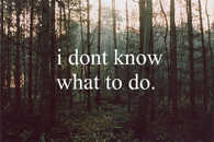 I dont know what to do