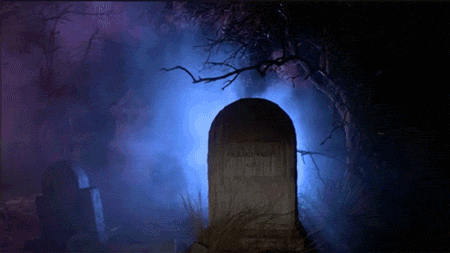 Eerie graveyard
