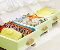 Under the bed rolling storage