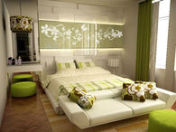Going green bedroom design