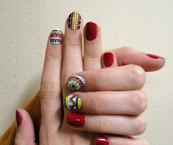 Tribal Print Nail Art