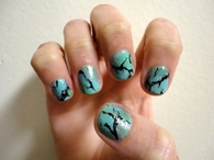 Water spotting nail art