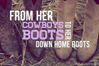 From her cowboy boots 