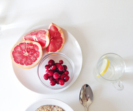 Oatmeal porridge made with almond milk