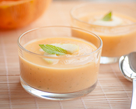 Melon, cucumber and mint soup