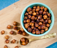 Maple Glazed Cinnamon Roasted Chickpeas