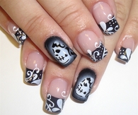 Dark french nails