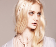 Blonde model with braids