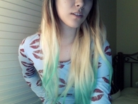 Green hair tips