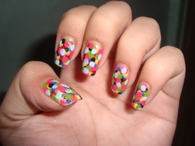 polka dot nails