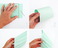 DIY Accordion paper folding candle holder