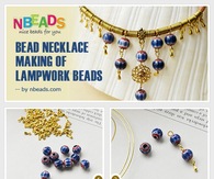 Bead Necklace Making of Lampwork Beads