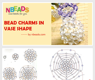 Bead charms in vase shape