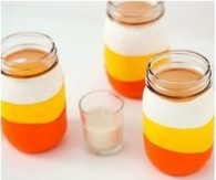 DIY Candy Corn Candles