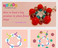 ow to Bead A Key Pendant in Plum Flower Shape