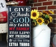 I give thanks