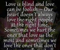 love is blind