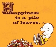Happiness is a pile of leaves