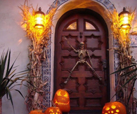 Halloween Decorated Front Entry