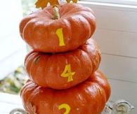 Pumpkin Topiary with House Numbers