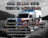 God bless our truck drivers