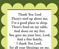 Thank you Lord