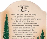 A prayer for my son