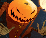 The pumpkin scarecrow