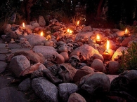 Fire and skulls