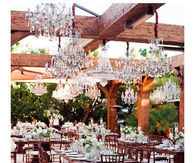 Formal outdoor wedding reception