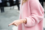 Pink fuzzy sweater
